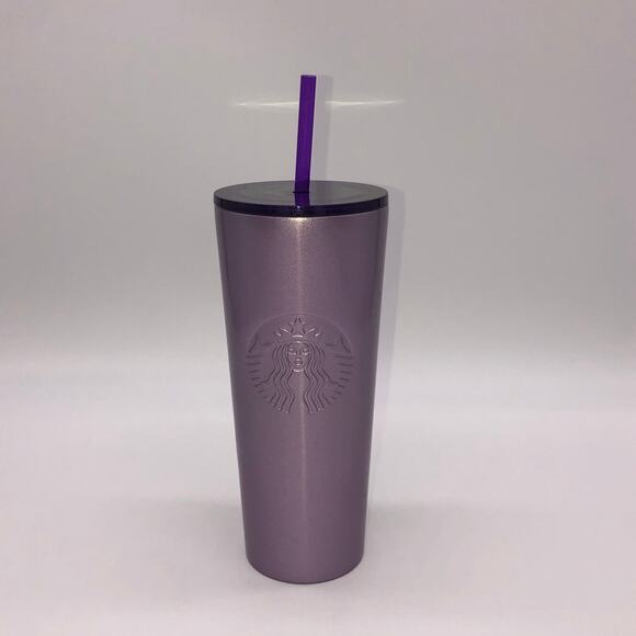 Disneyland Starbucks Pearlized Purple Stainless Steel Drink Tumbler Cold Cups - Picture 5 of 10